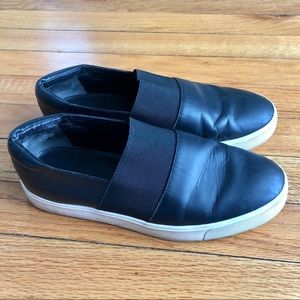 Vince black slip-on shoes